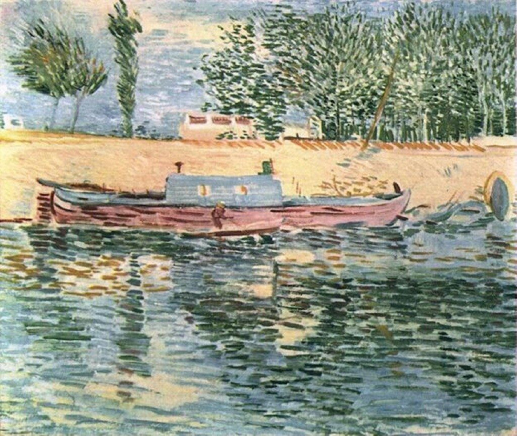  Ван Гог Париж Берег Сены с лодками 
